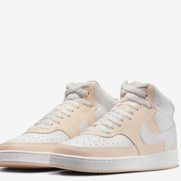 Nike Shoes - New Nike Court Vision Mid Sneaker - Women's White/ Guava Ice Size 10 $90